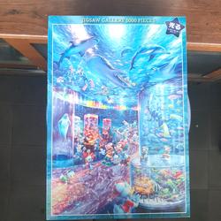 JIGSAW PUZZLES DISNEY NIGHT AQUARIUM 1000 PCS - TENYO JAPAN