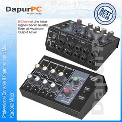 Professional Console 8 Channel Input Mic Karaoke Mixer