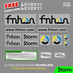 Cutting sticker frame sepeda lipat model Fnhon Storm