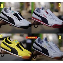 puma roma navy yellow