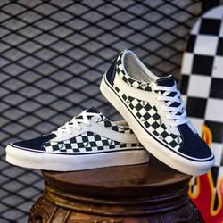 vans blue black checkered