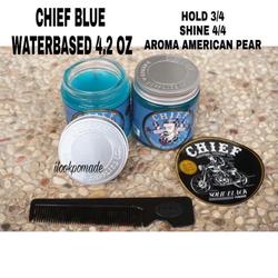 CHIEF POMADE BLUE UKURAN BESAR 4.2 oz kemasan beling waterbased