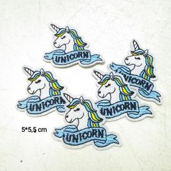 emblem Patch bordir Iron unicorn ngambek