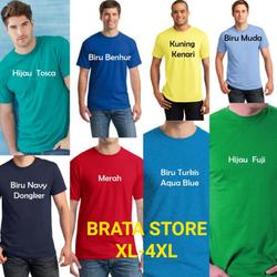 KAOS POLOS COTTON COMBED 30s Lengan Pendek jumbo size XL ,XXL ,3XL,4XL