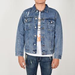 Jual Jaket Denim Pria Sobek Model 