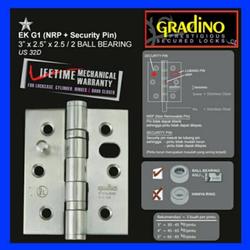 Jual Engsel Pintu / Butt Hinges GRADINO EK G1 Security Pin + NRP ...