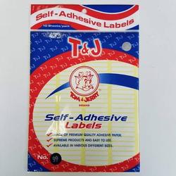 Label T&J No 99 103 107 109 112 121 123 127 / Sticker Labels Undangan