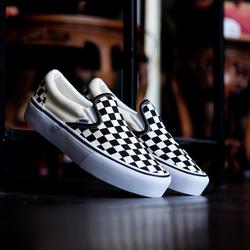 vans platform zwart wit