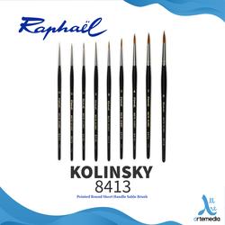 Raphael 8413 Round Kolinsky Sable Watercolor Brush Short Handle | Kuas Cat Air untuk Detail Presisi & Kontrol Stabil