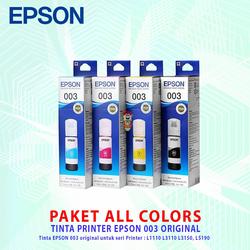 PAKET KOMPLIT Tinta printer Epson 003 Original All colors