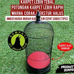 KARPET SANGKAR LOVEBIRD MERAH TEBAL SEMPATI