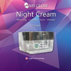 MS GLOW NIGHT CREAM ACNE JERAWAT ORIGINAL Krim Malam