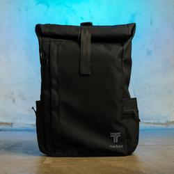 Tas Ransel Pria, Backpack Waterproof - TIMOOR Commuter Roll Top HITAM