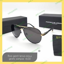 sunglasses Aviator phorsche premium terbaru gratis pasang lensa minus