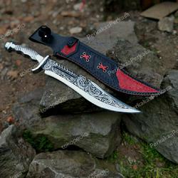 pisau hunting motif ukir tebas paku sayat kertas