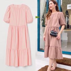 Original H\u0026M wide dress - Merah Muda 