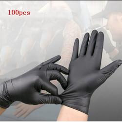 (TERMURAH) 100 PCS SARUNG TANGAN HITAM LATEKS NITRILE LATEX HANDSCOON