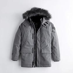 lined hooded parka jacket