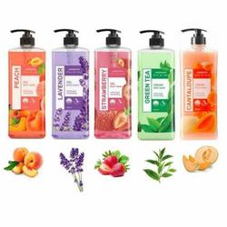 Watson Body Wash 1000 ml Greentea Lavender Strawberry Cantaloupe Peach