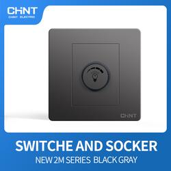 CHINT NEW 2M-Gray Black 1-gang dimmer switch 100W/peredup lampu