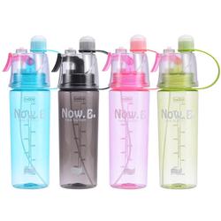 BOTTLE NOW E NEW B BUTTON 600ml BOTOL MINUM SEMPROT Sport Spray Water - Pink