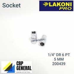 Lakoni Pro Mata Kunci Sok 1/4" DR 6 PT 5mm / Socket 200439