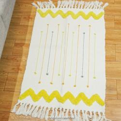 Rug/ Karpet/ Alas Lantai Yellow Zigzag 60*90
