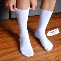 kaos kaki kantoran putih polos panjang sebetis pria dewasa