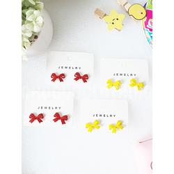Anting Pita Tusuk Fashion Wanita Import / Ear Jewelry - Maroon