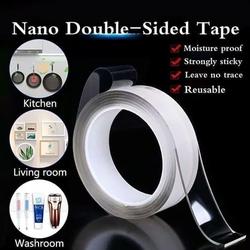 DOUBLE TAPE NANO GEL SUPER KUAT,Serbaguna,Bening. Panjang 1,3,5m