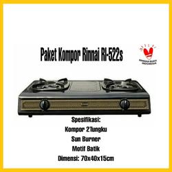 Jual Paket Kompor Rinnai RI-522S bonus selang regulator Quantum QRL032 -  Jakarta Barat - Kl Grocery | Tokopedia