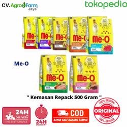 Makanan kucing Me-O Adult kemasan 500 gram Berbagai Rasa