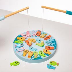 UMU Fishing Game alphabet wooden mainan edukasi kayu huruf memancing