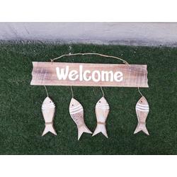 Dekorasi Pintu ikan selamat datang welcome tema laut home decor unik