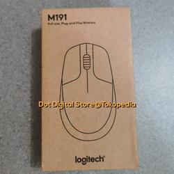 Mouse logitech wireless m191 m 191 full size resmi ori
