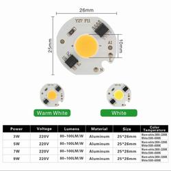 COB Chip light LED Warm White 3W 220V