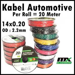 MX Automotive Kabel Bintik 0.75 Mobil Motor Panjang 20 Meter Per Roll - Biru