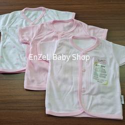 FLUFFY Pink Series 3pcs Baju Tangan Pendek Bis Bayi size Newborn