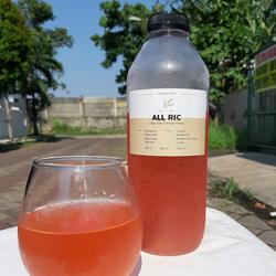 water kefir rosella 1000ml siap minum/raw/low sugar/no preservatives