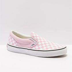 Pastel pink slip on vans Clearance
