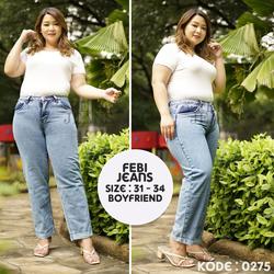 CELANA BOYFRIEND POLOS JEANS DEWASA 