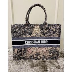 Borsa grande Dior Book Tote Pelle di vitello goffrata Dior Oblique nera (42  x 35 x 18,5 cm) | DIOR