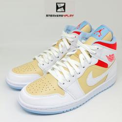 Air Jordan 1 Mid SE Sesame WMNS 100% Original