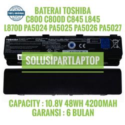 ORIGINAL BATERAI TOSHIBA PA5024 PABAS260 L800 C800 M840 C840
