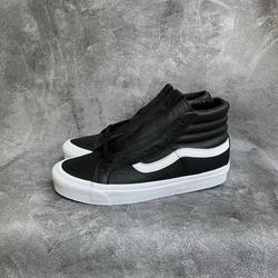 high top vans leather