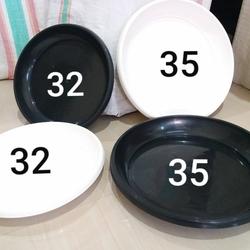 Tatakan Pot GBL ukuran 32cm dan 35cm warna Putih dan Hitam