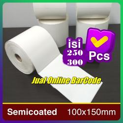 LABEL BARCODE 100 X 150 mm KERTAS STICKER SEMICOATED 100x150 mm 300pcs