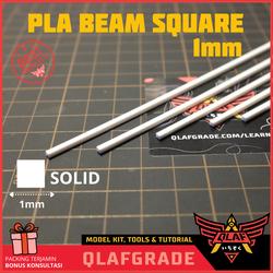 PLA BEAM SQUARE 1mm 1 mm - plastic pla plate kotak custom model kit