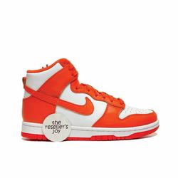 high top orange and white dunks