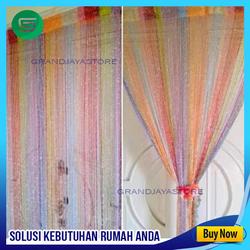 Tirai benang gliter pelangi / curtain colorfull tirai pintu gliter bli